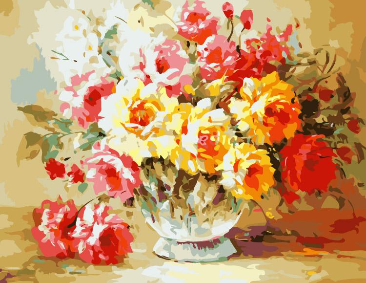 Blume Malen Nach Zahlen Für Erwachsene AN2298