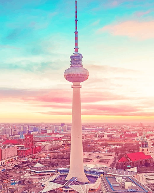 Stadt Malen nach Zahlen BIN9714