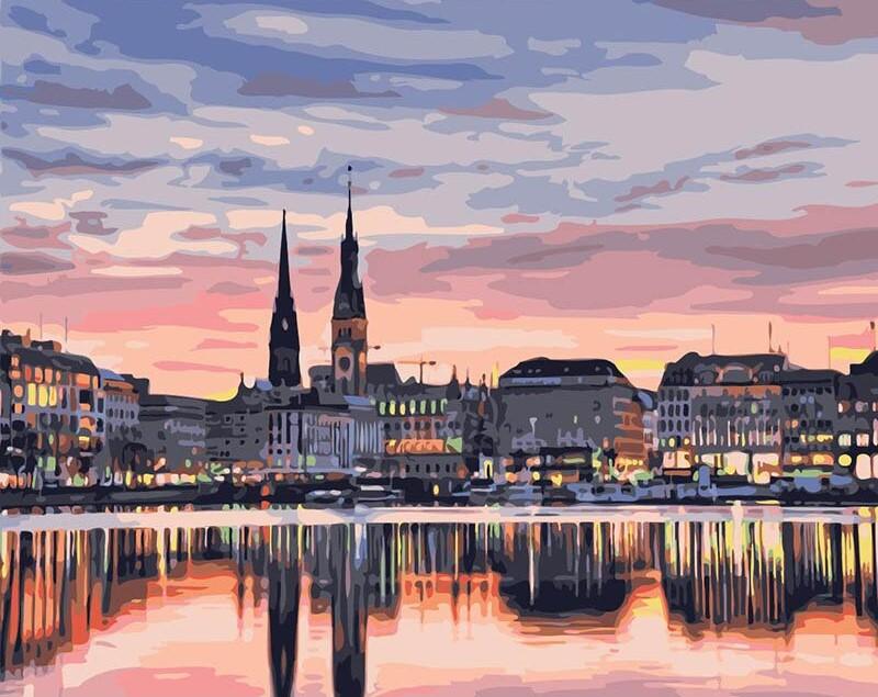 Stadt Malen nach Zahlen CHB6903