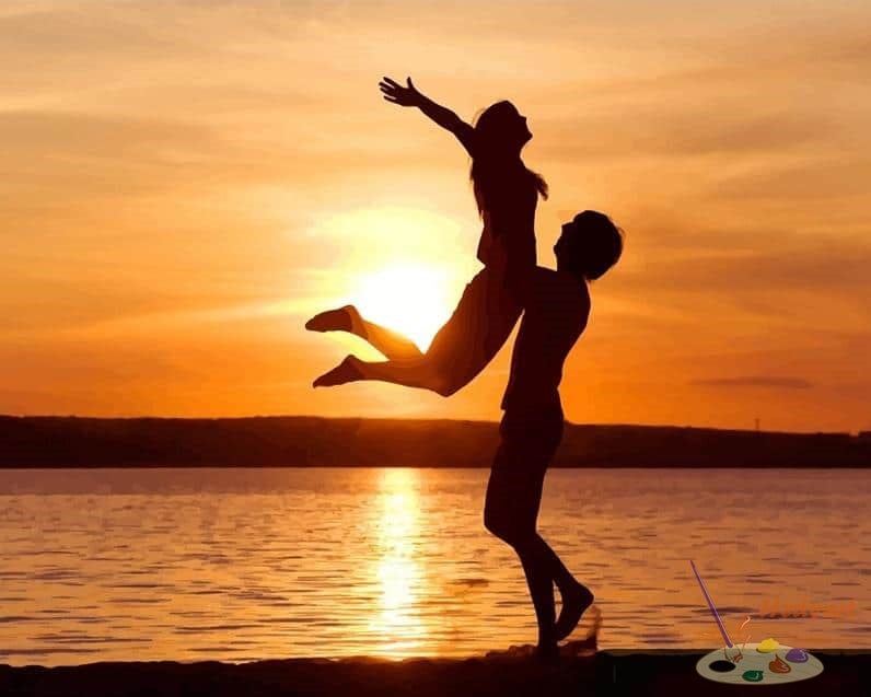 Liebe Malen nach Zahlen DQ18174