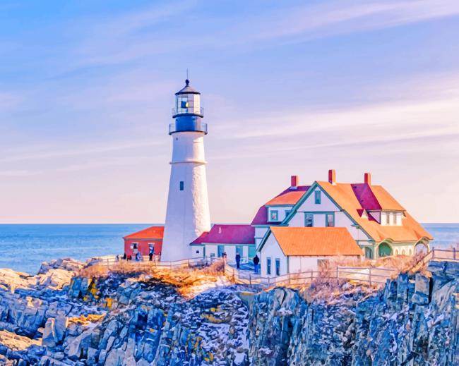 Meereslandschaft Malen nach Zahlen DT1214