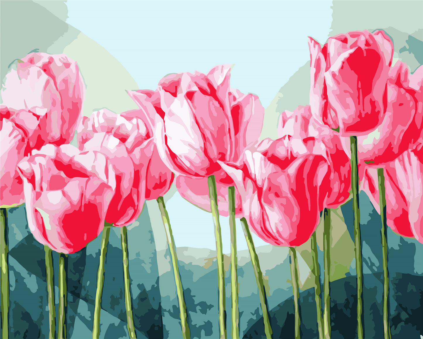 Blume Malen nach Zahlen FL01