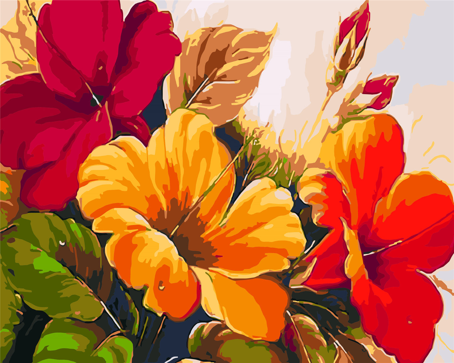 Blume Malen nach Zahlen FL03