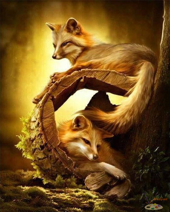 Tier Malen nach Zahlen FOX7744