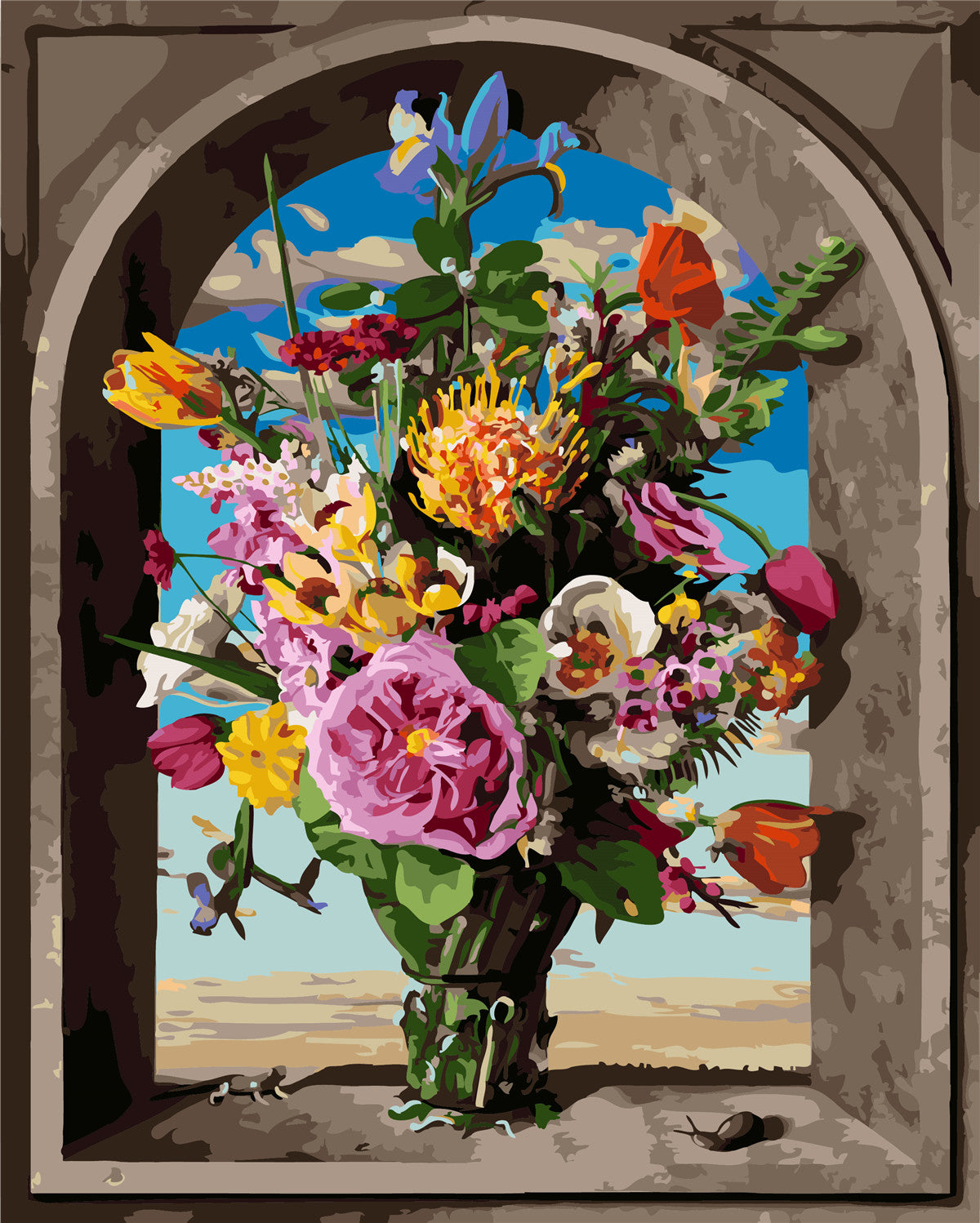 Blume Malen nach Zahlen GX21166