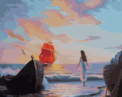 Meereslandschaft Malen nach Zahlen GX21188