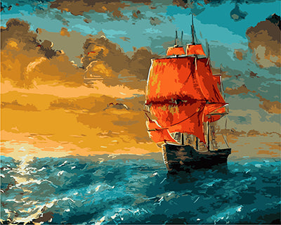 Meereslandschaft Malen nach Zahlen GX21202