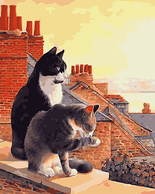 Hund & Katze Malen nach Zahlen GX21226