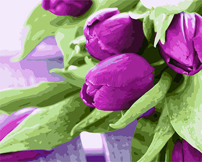 Blume Malen nach Zahlen GX21540