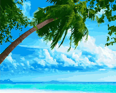 Meereslandschaft Malen nach Zahlen GX21554