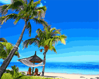 Meereslandschaft Malen nach Zahlen GX21555