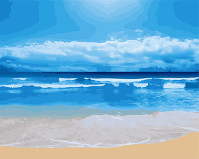 Meereslandschaft Malen nach Zahlen GX21788