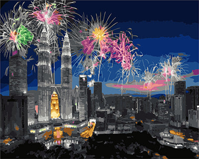 Stadt Malen nach Zahlen GX21926