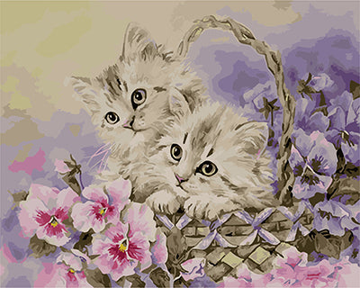 Hund & Katze Malen nach Zahlen GX23067