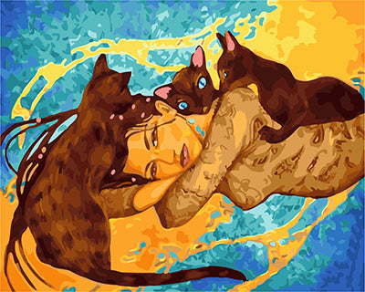 Abstrakt Malen nach Zahlen GX23311