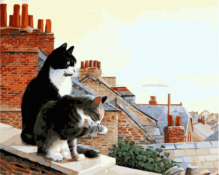 Hund & Katze Malen nach Zahlen GX23493