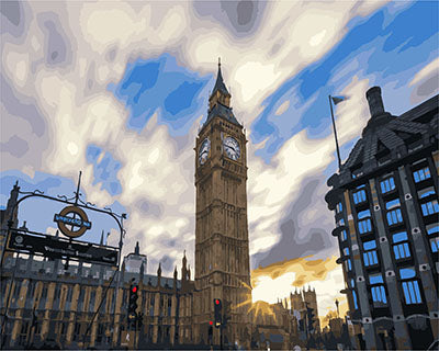 Stadt Malen nach Zahlen GX23680