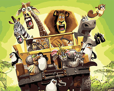 Cartoon Malen nach Zahlen GX23793