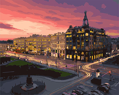 Stadt Malen nach Zahlen GX23857