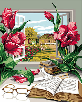 Blume Malen nach Zahlen GX24100