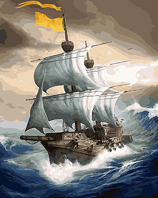 Meereslandschaft Malen nach Zahlen GX24376