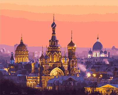 Stadt Malen nach Zahlen GX24708