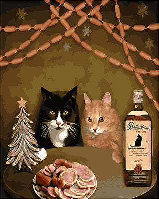 Hund & Katze Malen nach Zahlen GX25028