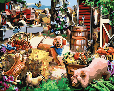 Hund & Katze Malen nach Zahlen GX25122