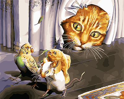 Hund & Katze Malen nach Zahlen GX25130