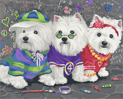 Hund & Katze Malen nach Zahlen GX25224