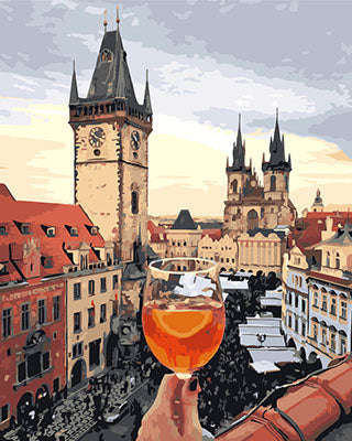 Stadt Malen nach Zahlen GX25360