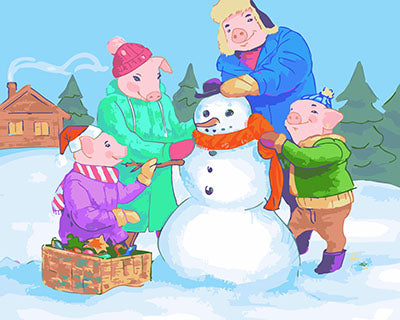 Cartoon Malen nach Zahlen GX25778