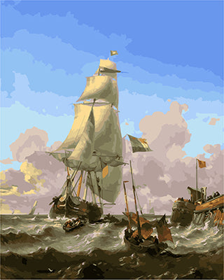 Meereslandschaft Malen nach Zahlen GX26075