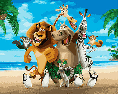 Cartoon Malen nach Zahlen GX26274