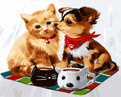 Hund & Katze Malen nach Zahlen GX27074