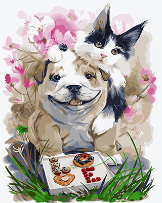 Hund & Katze Malen nach Zahlen GX27919