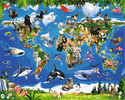 Cartoon Malen nach Zahlen GX28012