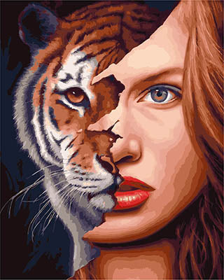 Porträt Malen nach Zahlen GX28287