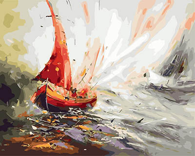 Meereslandschaft Malen nach Zahlen GX28391