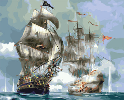 Meereslandschaft Malen nach Zahlen GX28529