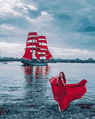 Meereslandschaft Malen nach Zahlen GX28648