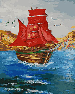 Meereslandschaft Malen nach Zahlen GX28753