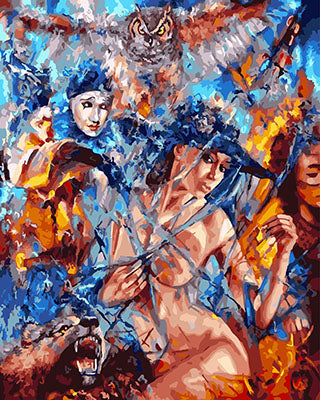 Porträt Malen nach Zahlen GX29004