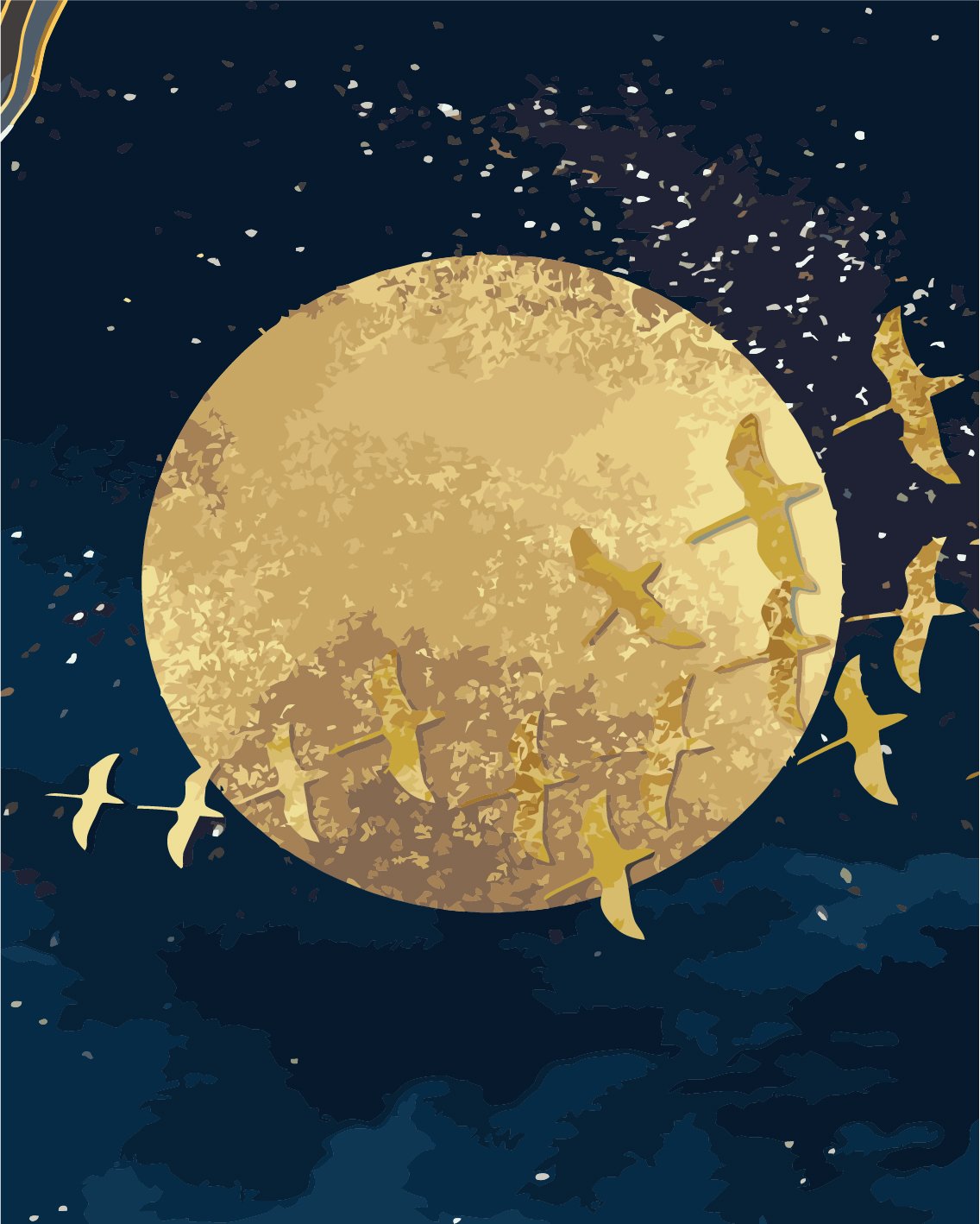 Beliebtes Muster Malen Nach Zahlen HW8201