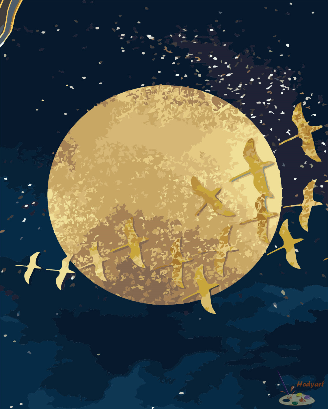 Blume Malen nach Zahlen HW8201