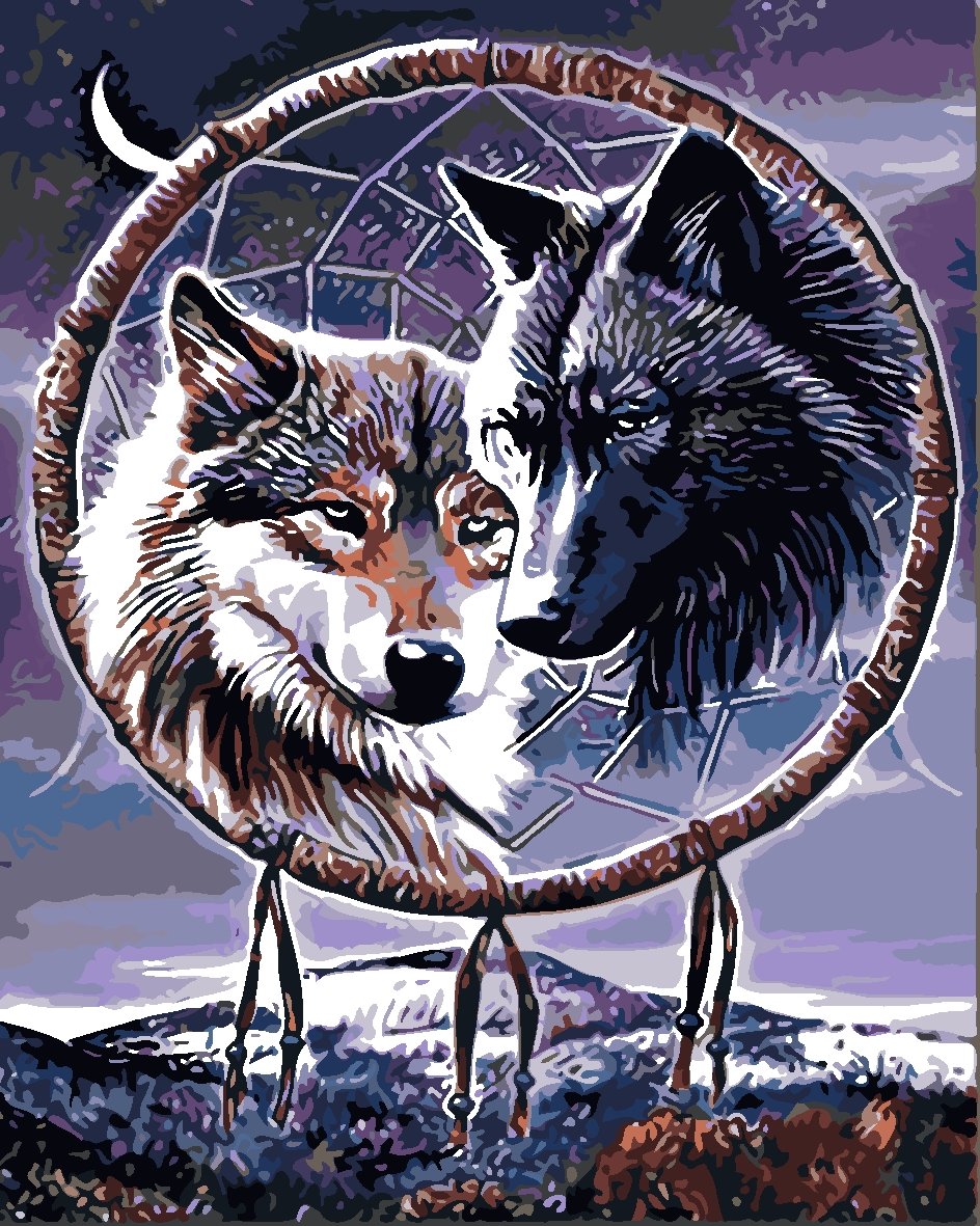 Tier Malen Nach Zahlen Für Erwachsene JW225