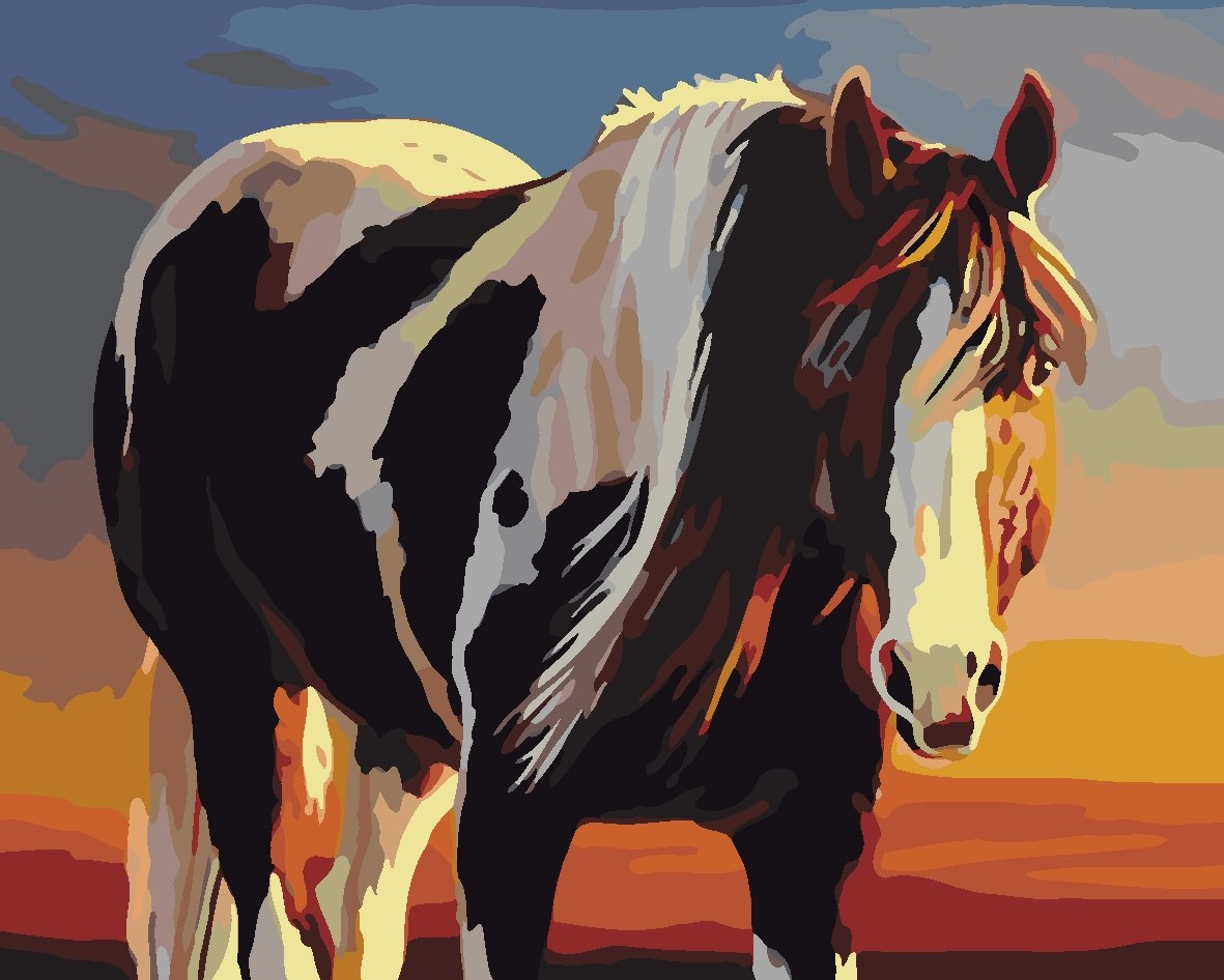 Tier Malen Nach Zahlen Für Erwachsene JW313