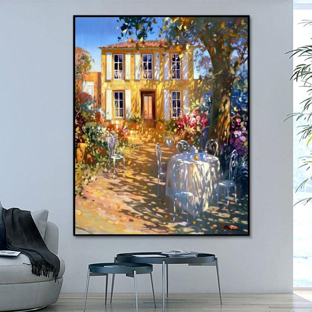 Landschaft Dorf Malen Nach Zahlen Für Erwachsene OTG6036