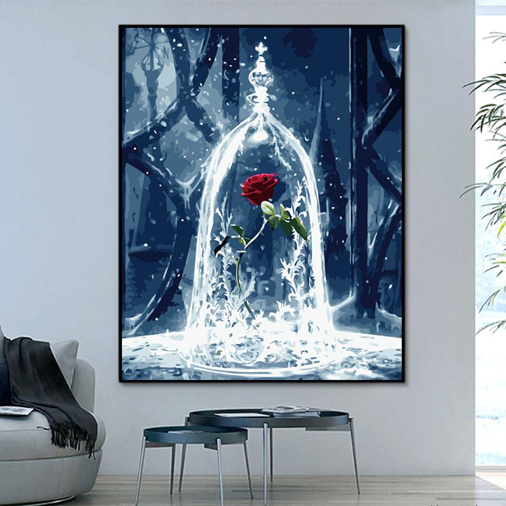 Blume Flasche Blume Malen Nach Zahlen Für Erwachsene PH9221