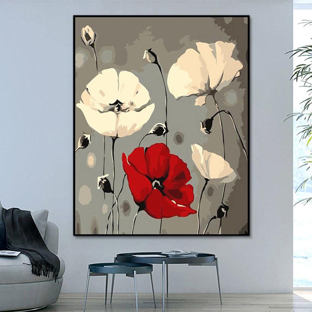 Blume Frieden Blume Malen Nach Zahlen Für Anfänger PH9253